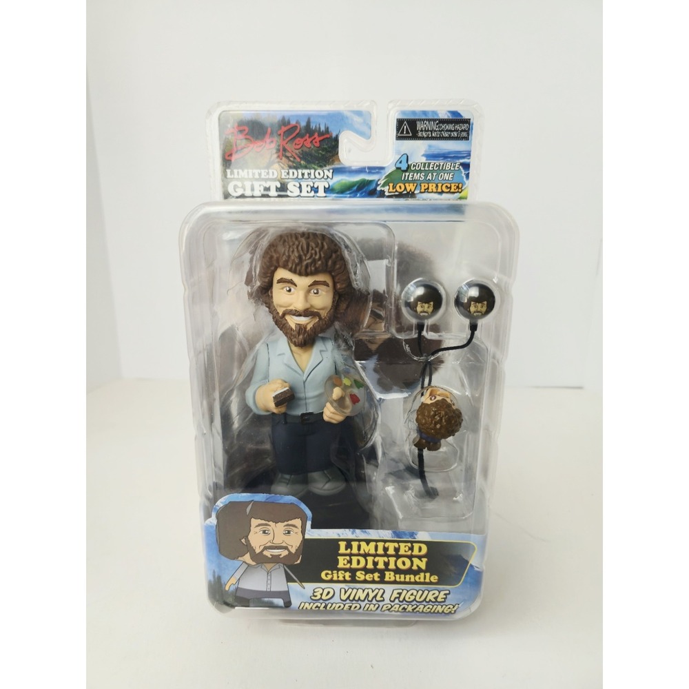 Bob Ross Vinyl Figure gift set bundle New 2020 Neca